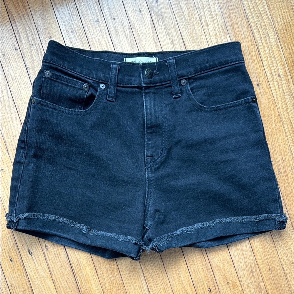 Madewell Black Denim Shorts